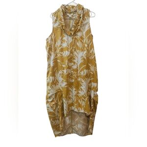 Cynthia Rowley Mustard Floral High Low Dress